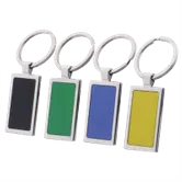 Colored Rectangle Metal Keychain