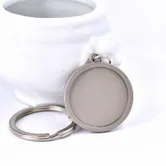 Lively Round Drop Metal Keychain