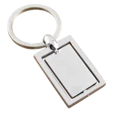 Spinning Square Metal Keychain