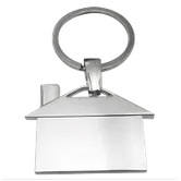 House-Shaped Metal Keychain