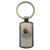 Straight Rectangle Metal Keychain