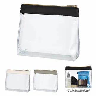 Advertising Sadie Satin Clear Cosmetic Bags - Custom Beanies Now