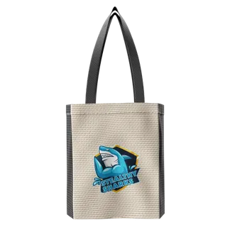 Custom Two-Tone Cotton Tote Bag - Custom Beanies Now