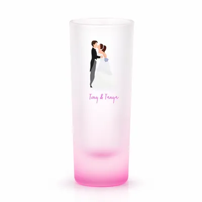 Radiant Base Frosted Tall Shot Glass - Custom Beanies Now