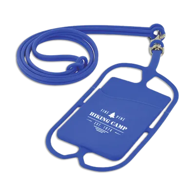 Lanyard Silicone Phone Wallet Holder - Custom Beanies Now