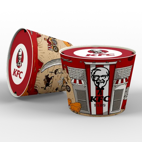 Paper Food Bucket - Custom Beanies Now