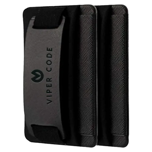 Leather Phone Wallet with Hand Grip - Custom Beanies Now